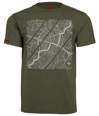 Koszulka męska VOYOVNIK "Urban Wayfinder (mono)" - olive