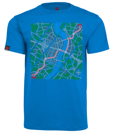 Koszulka męska VOYOVNIK "Urban Wayfinder" - niebieska