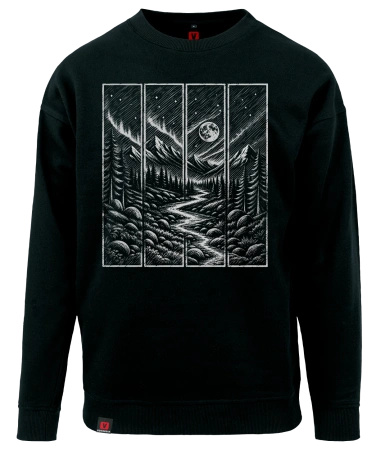 Bluza męska VOYOVNIK "Moonlit Passage (mono)" - czarna