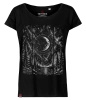 Koszulka damska oversize VOYOVNIK "Lunar Echo (mono)" - czarna