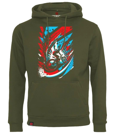 Bluza męska z kapturem VOYOVNIK "Wild Rider" - olive