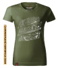 Koszulka damska standard VOYOVNIK "MTB Flow (mono)" - khaki