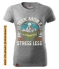 Koszulka damska standard VOYOVNIK "Trek More, Stress Less (V2)" - szary melanż